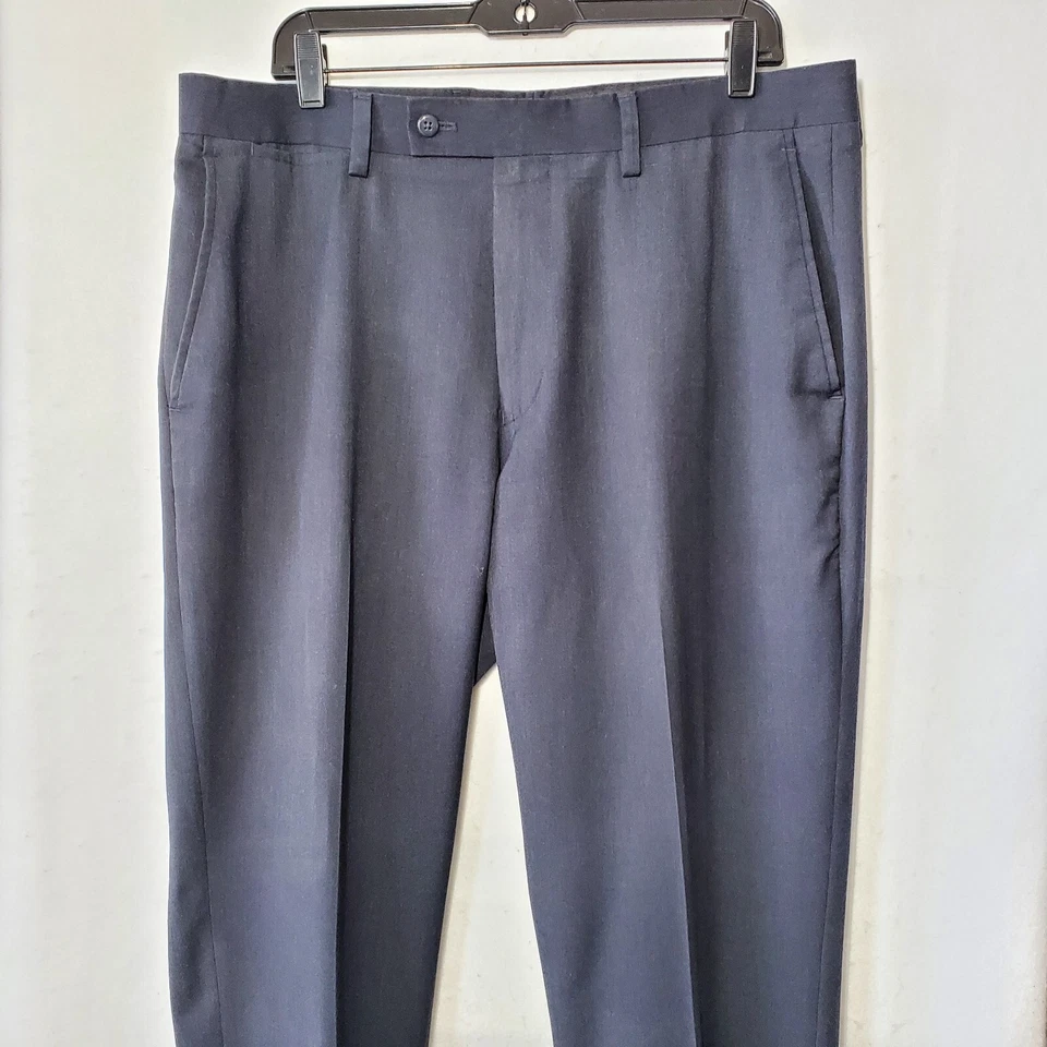 Pantalones Louis Raphael para hombre 36x34 azul oscuro frente plano a medida  Foto 1 de 4
