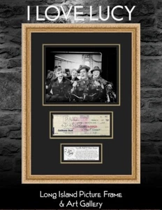 Lucille Ball and Desi Arnaz Original Bank Check Custom Framed I Love Lucy VI - Picture 1 of 5