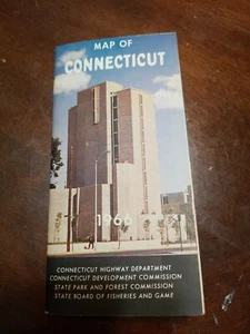 Map of Connecticut 1966 Original Vintage great condition. - Picture 1 of 7