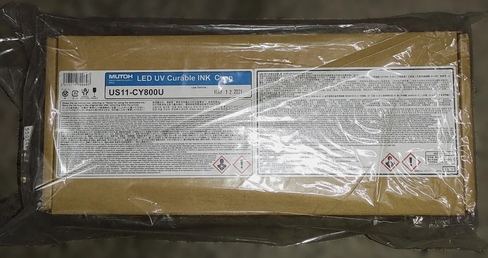 Genuine Mutoh US11-CY800U UV-LED Cyan Ink Cartridge EXP MAY 2021 XpertJet - Image 1 of 1