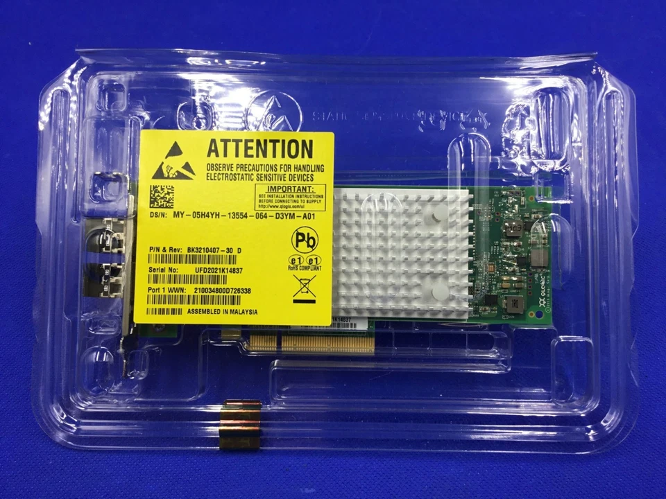 QLOGIC QLE2742 DELL 32GB FC 2P PCIE HBA ADAPTER QLE2742-DELL 0T3TK5 05H4YH - Image 1 of 2