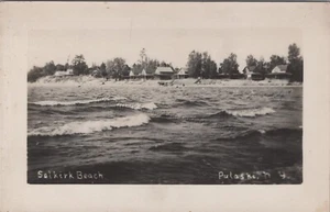 Pulaski, NY: RPPC Selkirk Beach, Vintage New York Echtfoto Postkarte - Bild 1 von 2