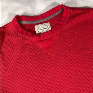 St. John's Bay Hombre Rojo Cuello Redondo Térmico Waffle Jersey Camisa - Talla L - Imagen 1 de 8