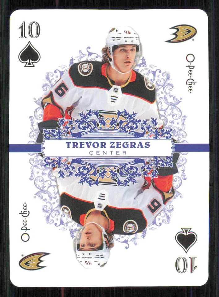 2022-23 O-Pee-Chee Playing Cards #10SPADES Trevor Zegras - Image 1 of 2