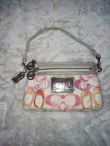 Mehrfarbige Coach Poppy Dream C Clutch, Handgelenktasche 2 Tragemöglichkeiten - Bild 1 von 9