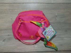 NEW Ganz Webkinz Plush Pink FUNKY FLOWER Pet CARRIER Purse w Sealed Code WE00156