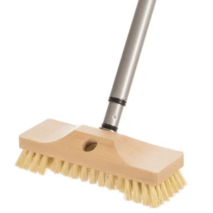 Schrubber mit Stiel / Teleskopstiel – Schrupper aus Holz mit Naturborsten - Bild 1 von 7