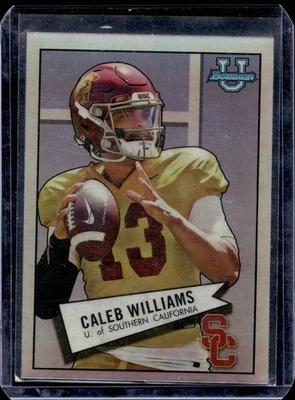 2022 Bowman University Chrome REFRACTOR #52BF-4 Caleb Williams 1952 USC M03 - Image 1 of 2