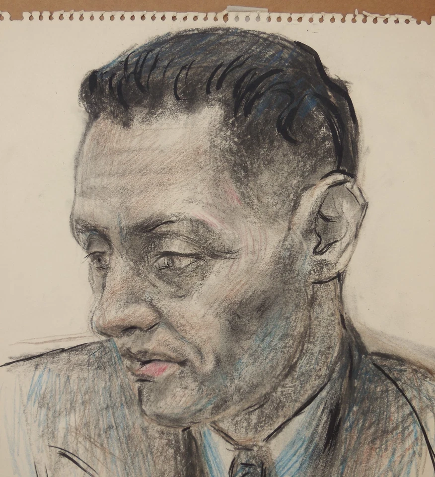 David Burliuk 1882-1967 Retrato Original de Poeta Foto 1 de 4