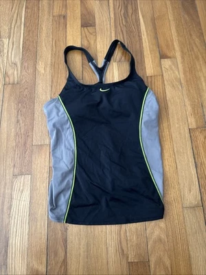 Nike Women's Black and Gray Swim Top Size XL - Image 1 of 4