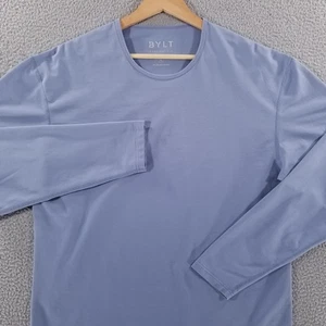 Camisa BYLT Para Hombres XL Azul Corte Gota Lux LS Rendimiento Atletismo Entrenamiento Gimnasio - Imagen 1 de 14