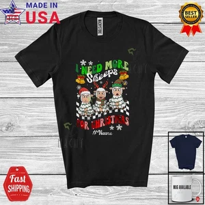 Custom Name Need More Sheeps; Lovely Christmas Three Sheep Farmer T-Shirt - Picture 1 of 7