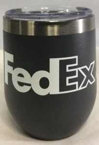 Bicchiere da vino FedEx doppia parete senza stelo in acciaio inox con coperchio usato in ottime condizioni - Foto 1 di 8