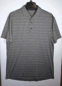 Lululemon Mens Evolution Short-Sleeve Polo Shirt Striped Performance Size XL - Picture 1 of 4