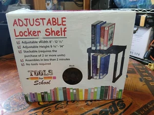 Tools-for-School Height & Width Adjustable Locker Shelf - 2-Pack Black - Picture 1 of 3
