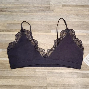 New Free People Intimately Seamless Bralette Lace Trim M/L - Picture 1 of 2