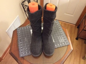 UGG Australia Classic Knit Tall Boots Shoes Dark Gray 5879 Sz 9 - Picture 1 of 11