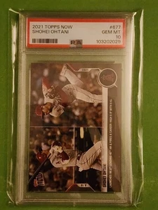 2021 TOPPS NOW #677 SHOHEI OHTANI 40th HR Fires 8 IP 8 Ks Angels PSA 10 - Picture 1 of 2