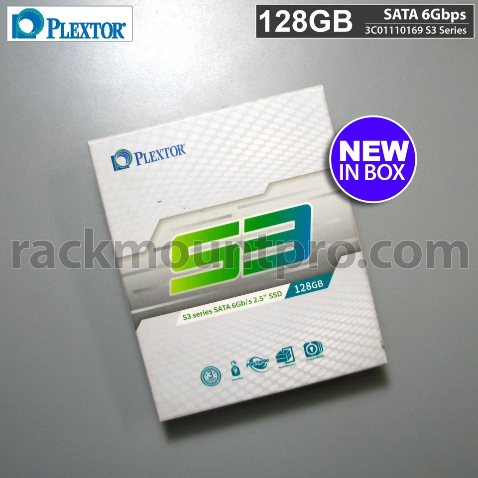 Plextor 3C01110169 S3 Series 128GB SATA 6Gbps 2.5" SSD NEW - Image 1 of 3