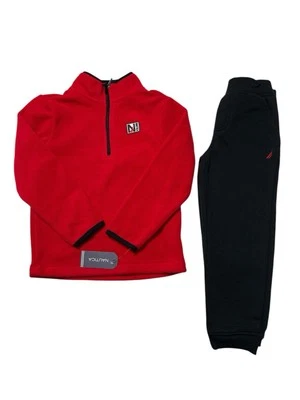 Nautica Boys Polar Fleece Semi-Zip Pullover Joggers Set/Size 5 - Image 1 of 4
