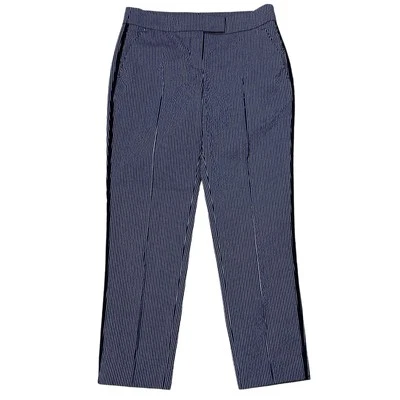 Pantalones cortos Akris Punto Seersucker negro azul blanco para mujer talla 2 Foto 1 de 4