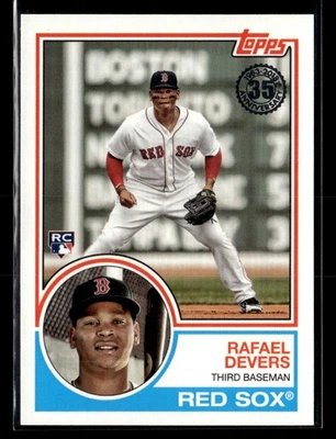 2018 Topps Update #83-47 Rafael Devers 1983 Topps RC Rookie - Image 1 of 2