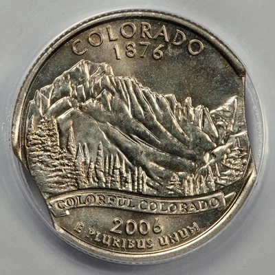 2006 D ANACS MS62 Double Clipped Colorado Quarter Mint Error Super Rare - Image 1 of 4