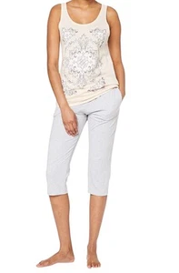 Pijama Triumph camisa + conjuntos de pantalones 3/4 PK 01 Capri 36 a 46 NUEVO - Imagen 1 de 2