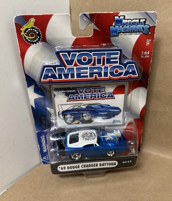 2004 Muscle Machines Vote America 1969 Dodge Charger Daytona (04-62) 1/64 Scale - Image 1 of 4