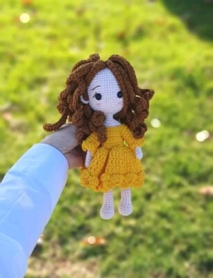 Handmade Fairy Doll | Yellow Dress UNIQUE Gift Enchanting Amigurumi Doll - Image 1 of 3