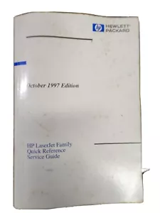 HEWLETT PACKARD - LASERJET FAMILY QUICK REFERENCE SERVICE GUIDE - OCT 1997 - Picture 1 of 3