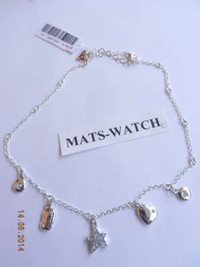 Guess Jewels Necklace With 5 Pendants UBN81055 Silver New - Picture 1 of 1