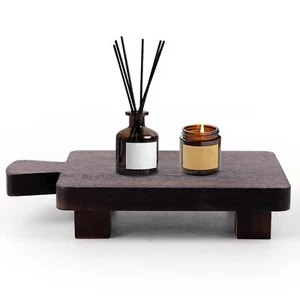 Wood Riser Wood Pedestal Stand for Display Wood Footed Tray for Bathroom Home... - Picture 1 of 7