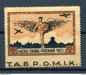 Poland 1921 Aero Targ Label 25m Mi 1 variety broken 1 as i (in 1921) 12900 - Picture 1 of 3