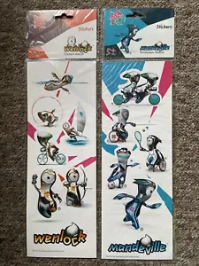 2 Packs Wenlock And Mandeville Olympic Paralympic Sticker Sheets Official - Picture 1 of 3