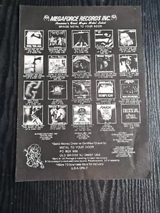 MEGAFORCE RECORDS METALLICA 1983 METAL MUSIC MULTI ALBUM ADVERT 8.5X11" POSTER - Picture 1 of 3
