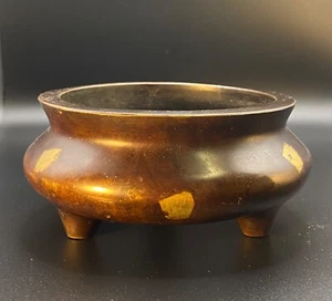 Chinese Antique Gilt Bronze Incense Burner Ming Dynasty XUAN DE Mark - Picture 1 of 4