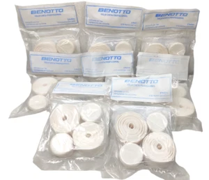 8 Benotto Smooth White Handlebar Tapes Cello Bar pack Vintage Bicycle New cinta - Picture 1 of 8