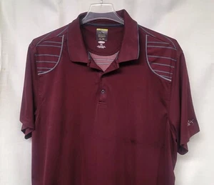 Greg Norman Shark XXL Slim Fit Tasso Elba Play Dry Maroon Gray Polo Shirt - Picture 1 of 9