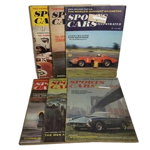 Sports Cars Illustrated 1958 Lot Of 6 Magazines T-Bird Modena 4.9 Vintage Cars - Picture 1 of 11