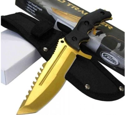 Rite Edge Hunter Fixed Knife 4.5" Stainless Steel Full Tang Blade ABS Handle - Image 1 of 3