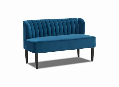 WEDOSOFAS Sofa 2 Seater Velvet Loveseat in Navy Blue - FREE NEXT DAY DELIVERY AVAILABLE