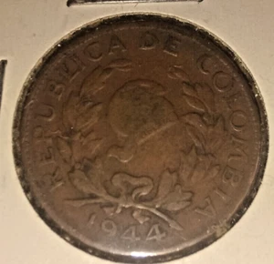 Colombia 1944 B 5 Centavos coin VF - Picture 1 of 3
