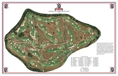 Club de Golf Shinnecock Hills - 1891 - Willie Dunn - una impresión vintage de mapas de campo de golf Foto 1 de 3