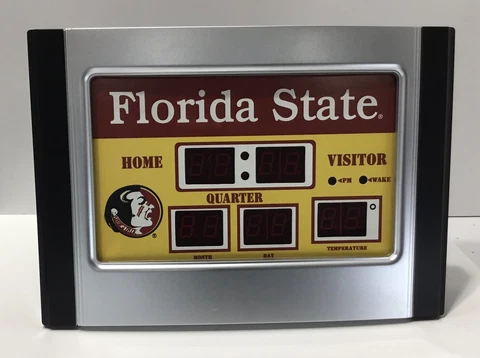 Florida State Seminoles Scoreboard Desk Alarm Clock Officially Licensed Product Cover