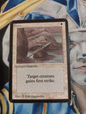 Lance MTG Limited Edition Alpha White Uncommon Enchantment Heavily Played x1 - Image 1 of 4