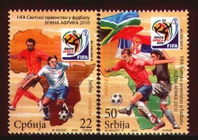 0317 SERBIA 2010 - Copa Mundial de la FIFA Sudáfrica - Fútbol - Juego MNH Foto 1 de 2