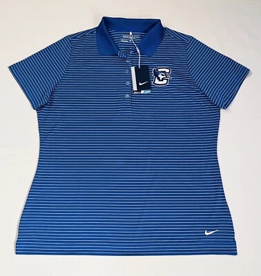 Camisa polo para mujer Nike Golf Creighton Bluejays talla XL color azul y blanco nueva con etiquetas Foto 1 de 4