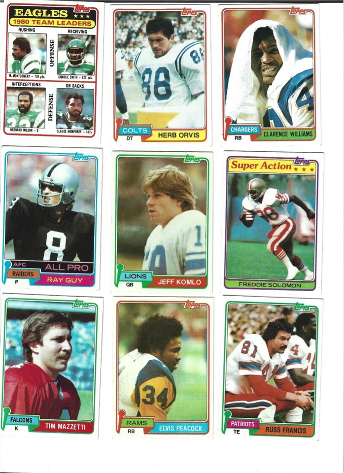 1981 Topps Football - complete your set 251-500 - Image 1 of 1