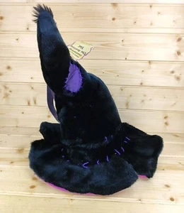 Harry Potter 15" Sorting Hat Plush Bag Black & Purple 2001 Warner Bros With Tags - Picture 1 of 13